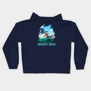 Joe Biden 2020 Trump Afraid Of Sharks Kids Hoodie